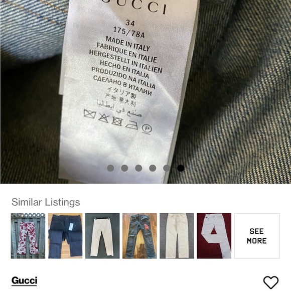 GUCCI mend Jeans  dice 32 - 100% original - Picture 4 of 7